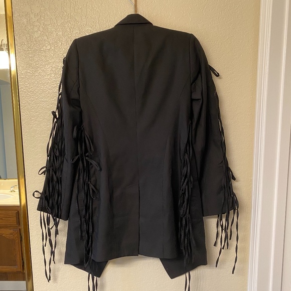 Alice McCall Black Lace Up Blazer Jacket - Picture 2 of 7
